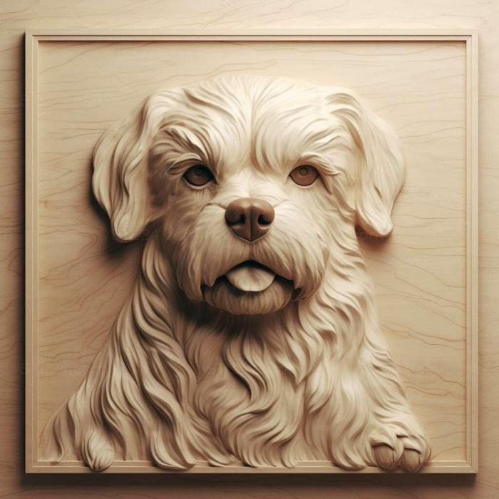 Nature and animals (Bolognese dog 2, NATURE_2602) 3D models for cnc